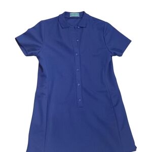 Vintage Haymaker Button Front Navy Double Knit Dress